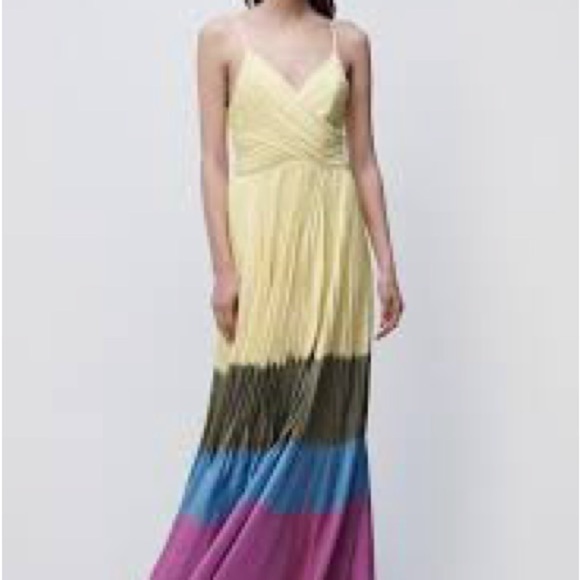 (35) NWT Jonathan Simkhai Milena Daffodil Dip Dye Dress - Picture 4 of 14